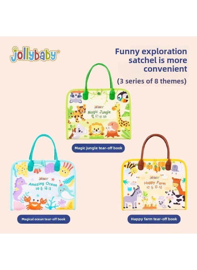 Jollybaby Quiet Tear Book Baby Hand Tear Cloth Book 0-1 Year Old Educational Toy 6 Months Baby Early Teaching-Color:Tear-off Book--farm Style  - Image 4