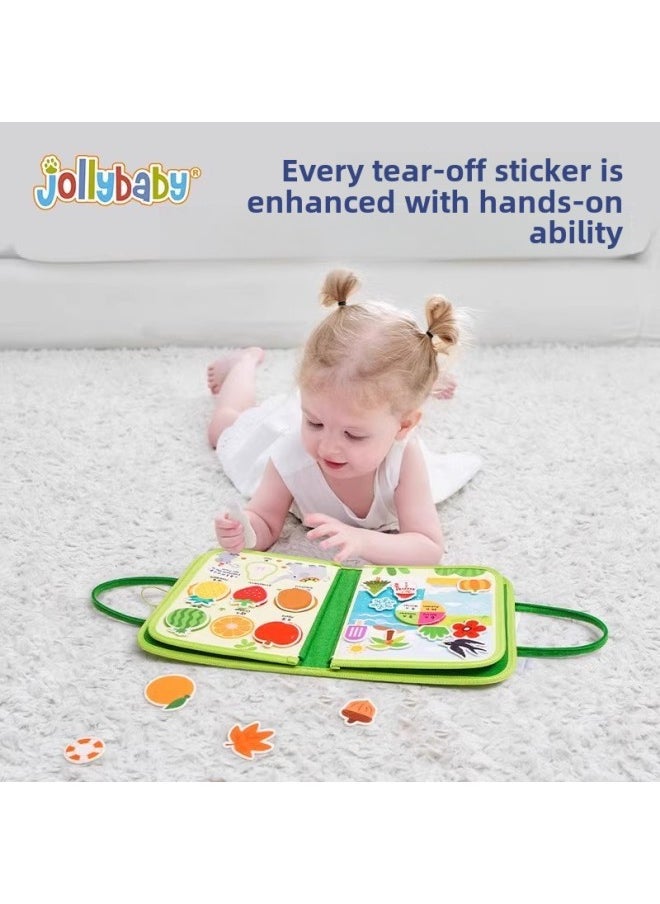 Jollybaby Quiet Tear Book Baby Hand Tear Cloth Book 0-1 Year Old Educational Toy 6 Months Baby Early Teaching-Color:Tear-off Book--farm Style  - Image 3
