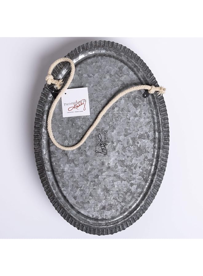 إيروريكس مزهرية حائط مصنوعة يدويًا من المعدن المجلفن والزجاج للديكور المنزلي على شكل رف حائط على الطراز الريفي - Image 4