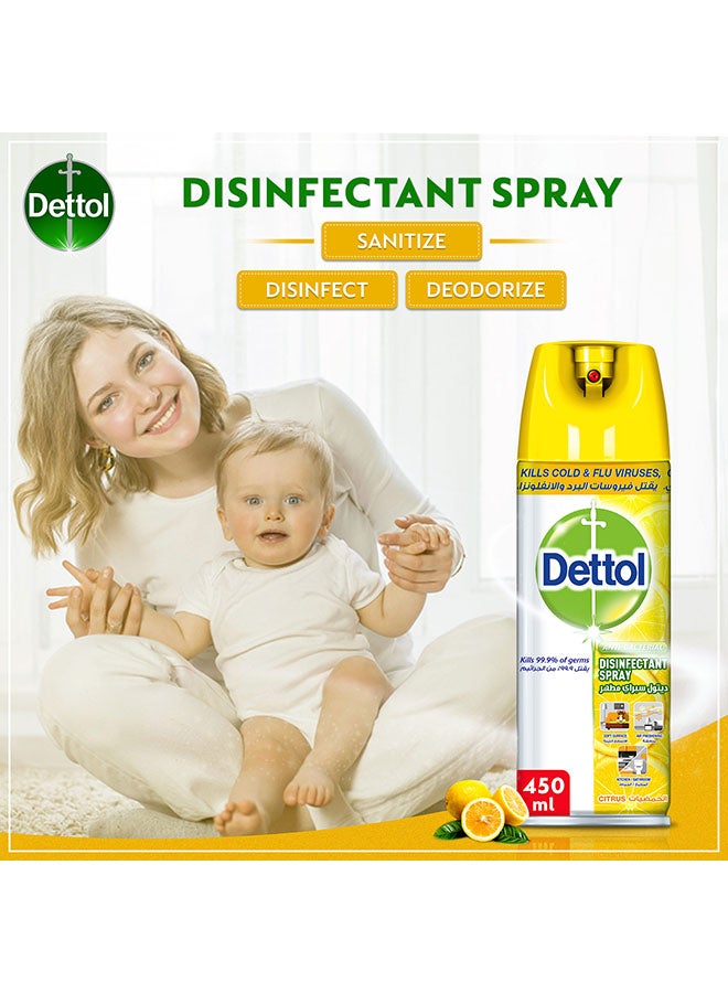 Dettol Antibacterial All in One Disinfectant Spray, Citrus 450ml - Image 3