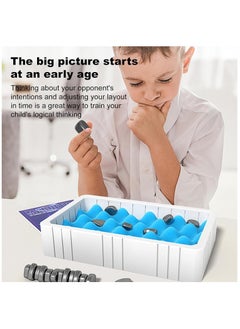 ESSEN Magnetic Chess Game Set with Stones, Table Top Magnet Chess Board Game, Magnetic Strategy Game with Rocks, Family Game Party Game for Kids and Adults  - Image 5