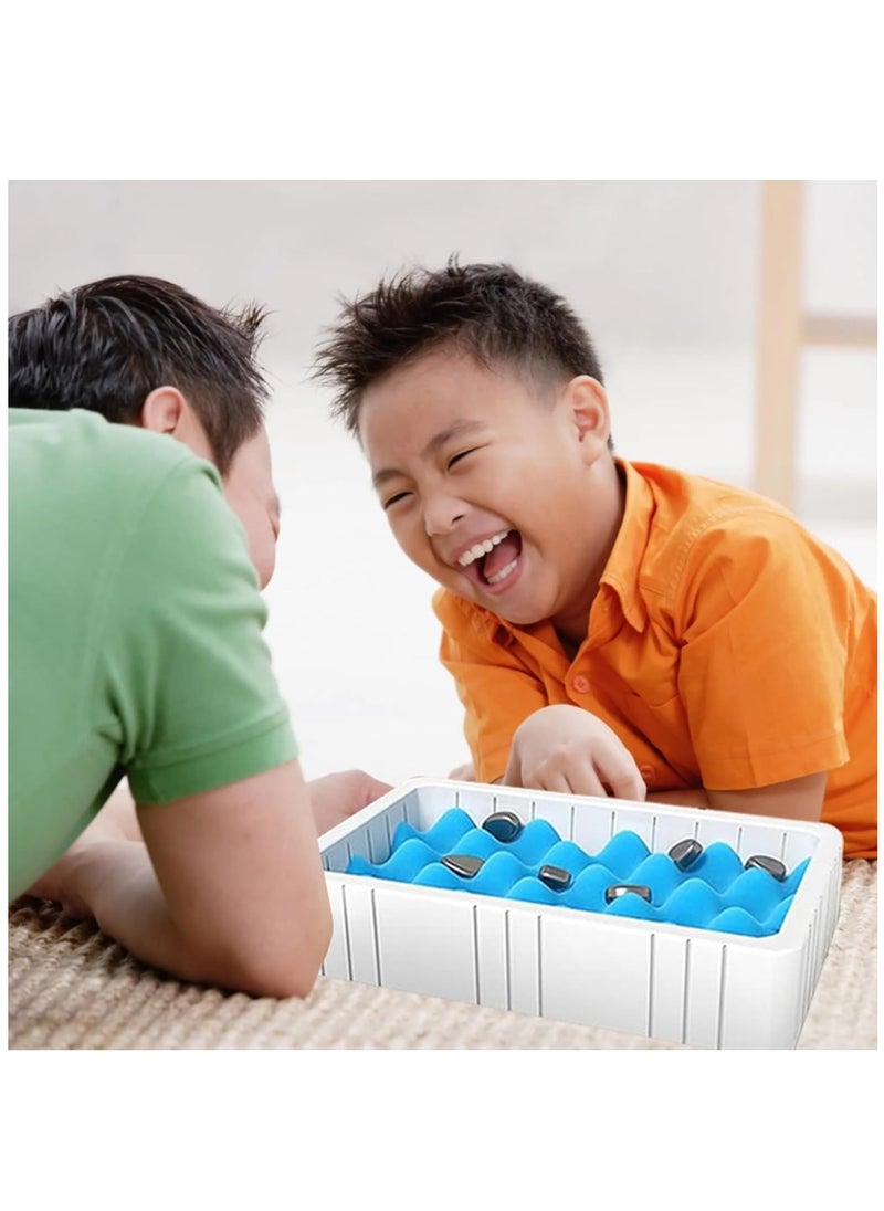 ESSEN - Magnetic Chess Game Set with Stones, Table Top Magnet Chess Board Game, Magnetic Strategy Game with Rocks, Family Game Party Game for Kids and Adults - Image 1