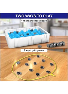 ESSEN Magnetic Chess Game Set with Stones, Table Top Magnet Chess Board Game, Magnetic Strategy Game with Rocks, Family Game Party Game for Kids and Adults  - Image 2