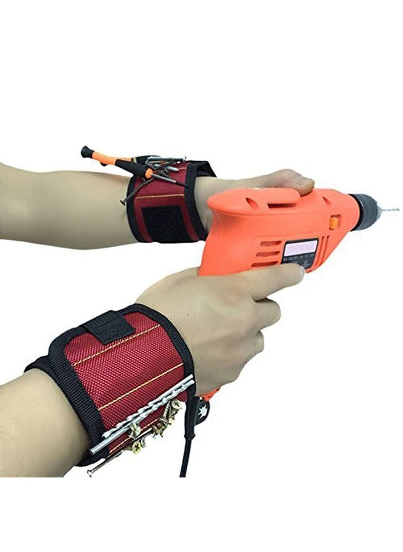 Whitecloud TRANSFORMING HOMES Whitecloud TRANSFORMING HOMES Magnetic Wristband Super Strong Magnets Adjustable Wrist Strap for Holding Screws Nails Bolts Drill Bits and Small Tools Best Unique Tool Gift for DIY Handyman 442  - Image 4