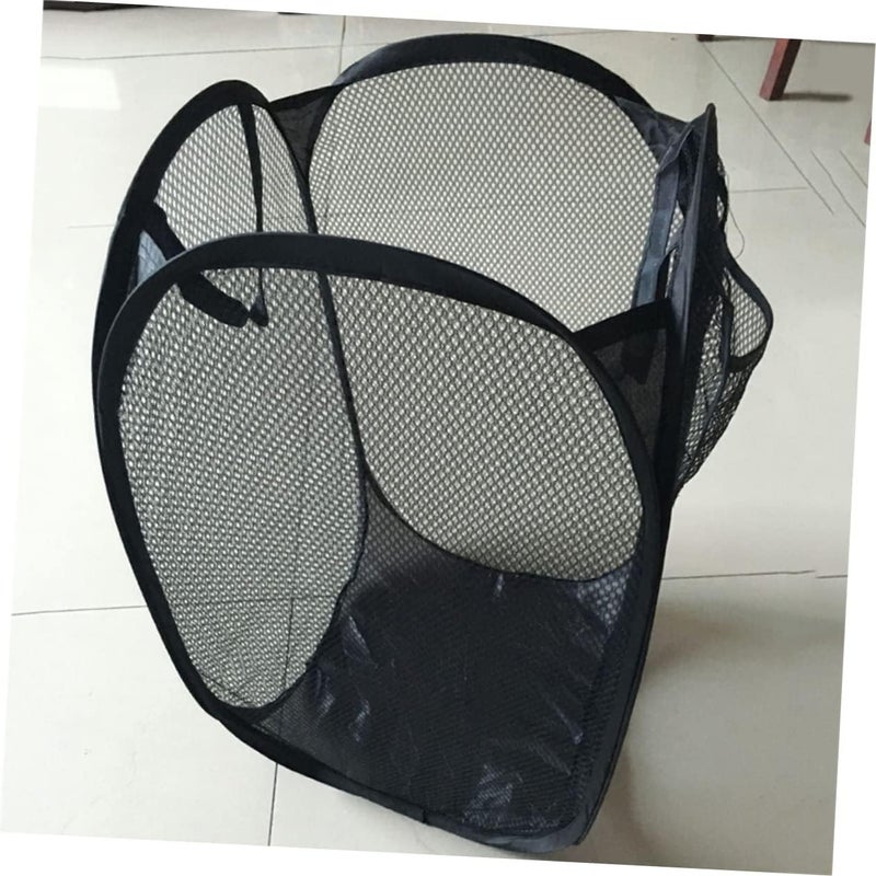 Hanging space save MAGICLULU 3pcs Pop-up Laundry Hamper College Dorm Decor Collapsible Rolling Basket Lid Mesh Black In-house warehouse packing Reinforced edge General need oriented design Moisture wear upgraded quality Diverse purchase plan Wide daily application Major city pickup option Multi-color available build Modern look Priority based order prep Assorted color options Strategic warehouse site Easy clean surface Easy handling optimized design Global sizing options Affordable purchase options All user friendly build Simple multi-feature universal build Budget friendly trendy design Easy daily handling design Regional distribution available In-Kingdom stored commodity Confirmed available stock All season compatible build - Image 4