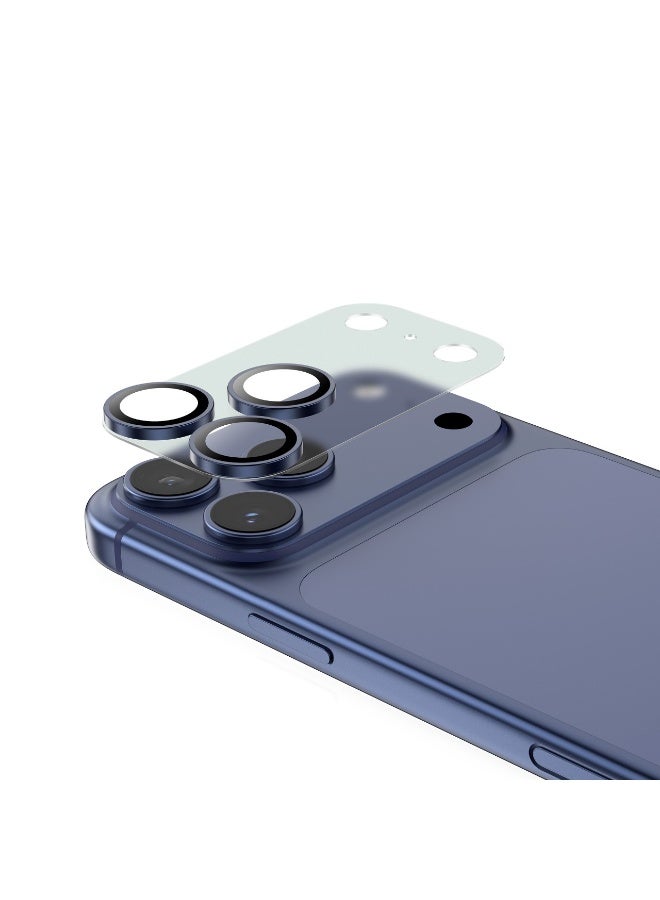 Kanzen Camera Lens iPhone 17 Pro / Impact Resistant / Anti Fingerprint / Easy To Apply / Ultra Clear Shooting - Blue
