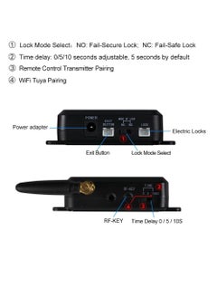 AGYMNX Smart Lock, Invisible Lock,Tuya WIFI APP Access Control System Kit Wireless Remote Control Unlock Opener(Fire access control power outage unlocking), Electric Magnetic Lock(180KG/350lbs),Exit Button  - Image 5