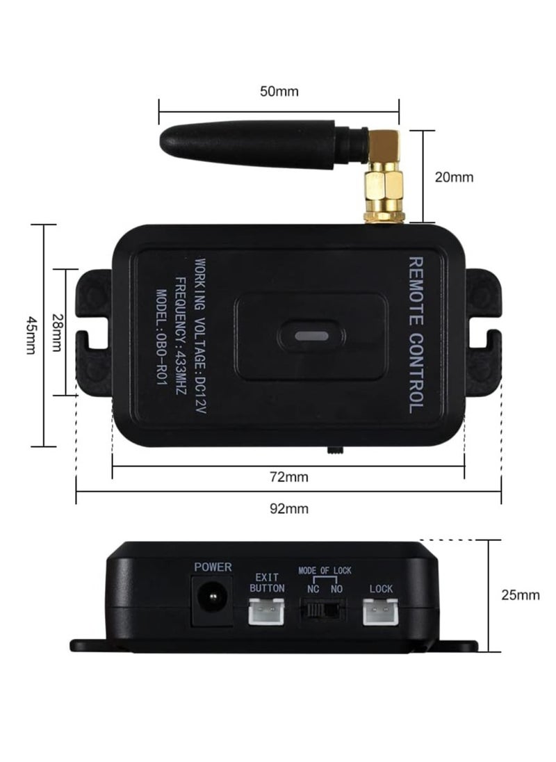 AGYMNX - Smart Lock, Invisible Lock,Tuya WIFI APP Access Control System Kit Wireless Remote Control Unlock Opener(Fire access control power outage unlocking), Electric Magnetic Lock(180KG/350lbs),Exit Button - Image 1