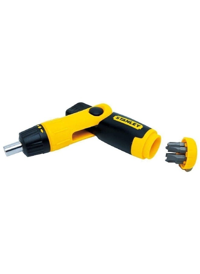 Stanley 25-Piece Pistol Grip Ratchet Screwdriver Set Yellow and Black 5.5 x 16.7 x 21.5 cm 0-63-022 - Image 2
