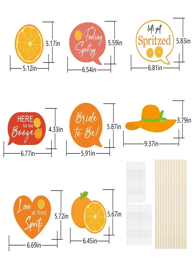 FOZEE Love at First Spritz Bachelorette Photo Booth Props - Feeling Spritzy Party Decorations - Bridal Shower Photobooth Props - 20Pcs - Image 2