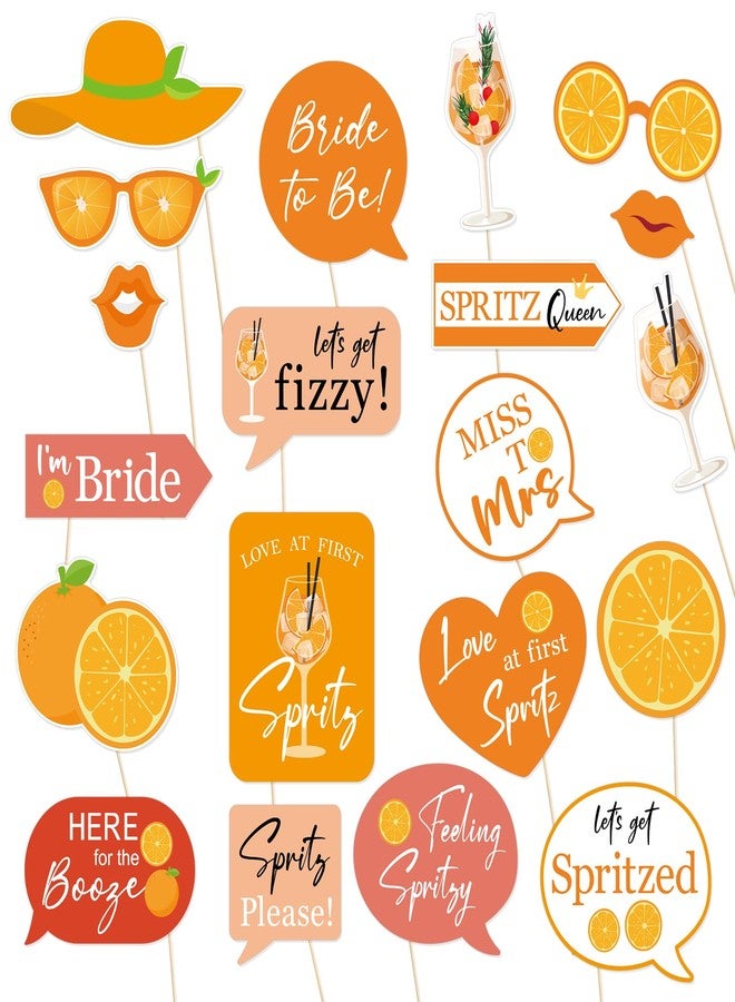FOZEE Love at First Spritz Bachelorette Photo Booth Props - Feeling Spritzy Party Decorations - Bridal Shower Photobooth Props - 20Pcs - Image 1