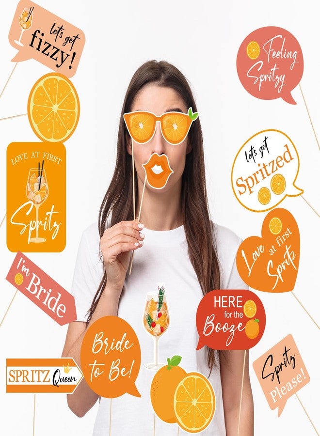 FOZEE Love at First Spritz Bachelorette Photo Booth Props - Feeling Spritzy Party Decorations - Bridal Shower Photobooth Props - 20Pcs - Image 5
