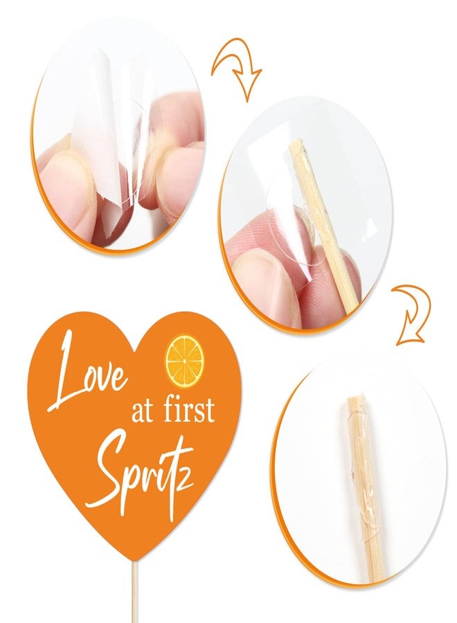 FOZEE Love at First Spritz Bachelorette Photo Booth Props - Feeling Spritzy Party Decorations - Bridal Shower Photobooth Props - 20Pcs - Image 3
