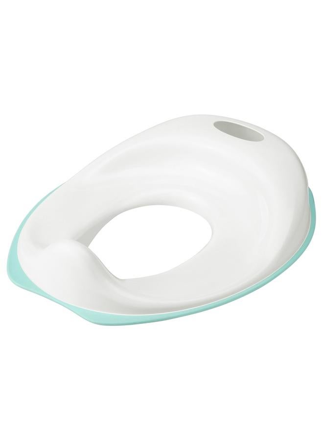 erorex Toilet Seat, White/Turquoise - Image 1