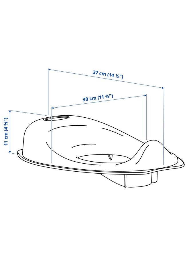 erorex Toilet Seat, White/Turquoise - Image 4