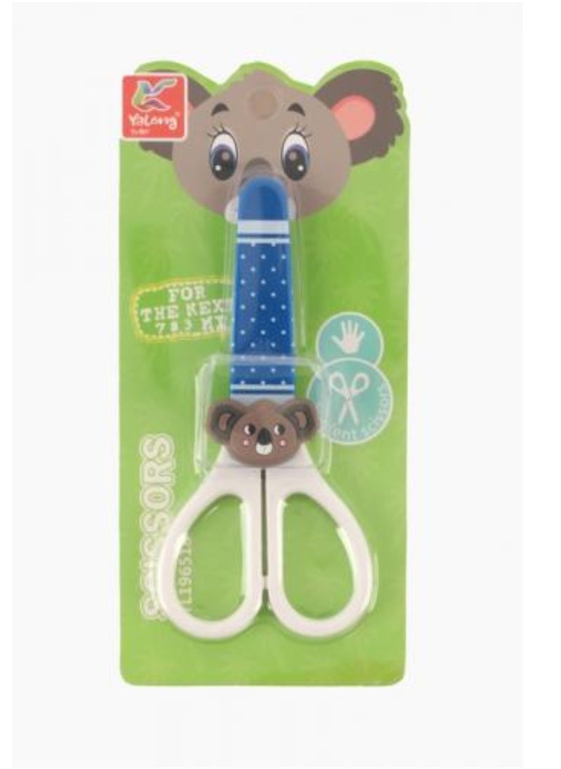 YALONG Yalong-Kids Safety Scissors with Koala Design Blue and White Handle 