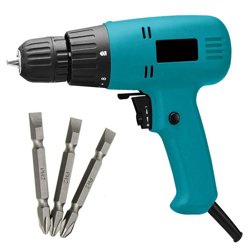 MLD drills Screwdriver/Drill Machine 10MM 280WATT 750RPM Forward/Reverse Torque Adjustment Facility With Free Plus and Minus bits Combo (Colours as per Availability) - Image 1