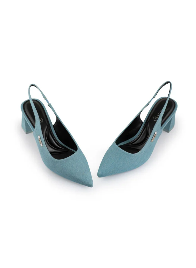 Vincci Women Pointed Toe Mid Heel Ankle Strap Sandals