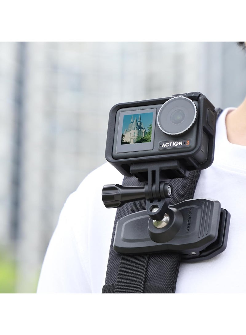 قوس جبل المغناطيسي العالمي لـ Insta360 X5 X4 X3 GO3S Go Ultra Ace Pro2 ، لـ 360 درجة قابلة للتعديل كاميرا الرياضة مقطع حقيبة الظهر لـ DJI OSMO 360 / Action 5 Pro 4 3 Pocket3 / لـ GoPro Camera - Image 1