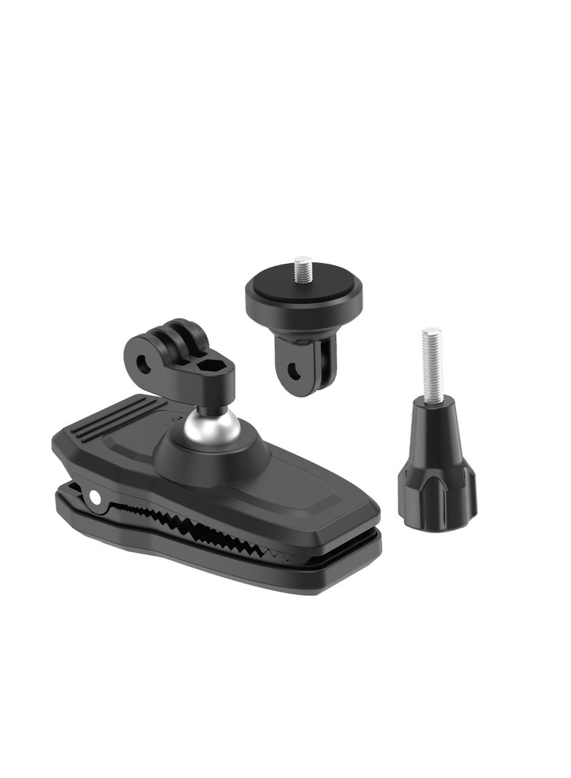 Backpack Strap Clip Mount for Insta360 GO3/Action4 360 Degree Rotary Sports Action Camera Quick Release Clamp Body Mount Clamp Holder - Image 1