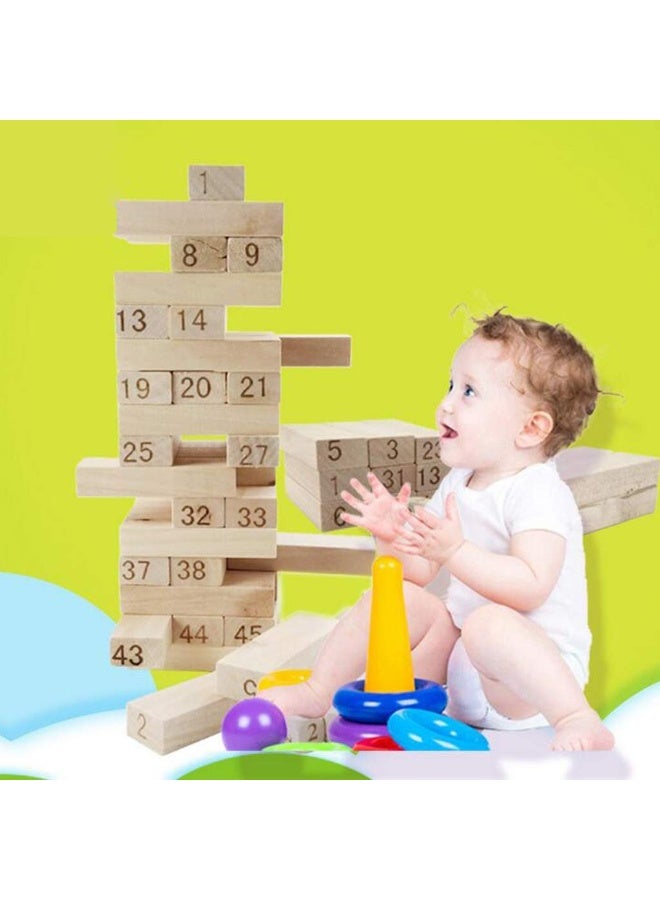 Wooden Block Stacking Tower – Numbered Educational Toy - Image 5