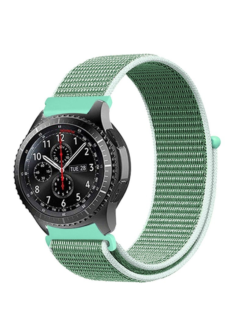 20mm Quick Release Watch Band Replacement Nylon Strap for Universal Samsung Watch/Huawei GT3, Green - Image 2