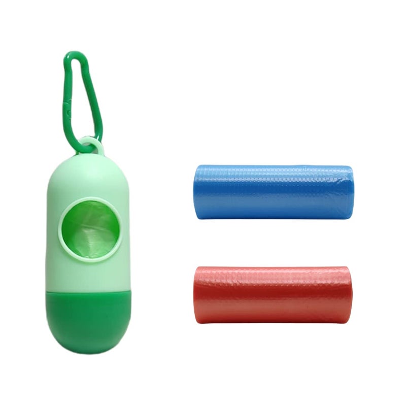 Amso Diaper Disposal Bag Dispenser with Garbage Rolls Portable Disposable Baby Diaper Nappy Garbage Bag with Removable Capsule Box (Mix Green) - Image 2