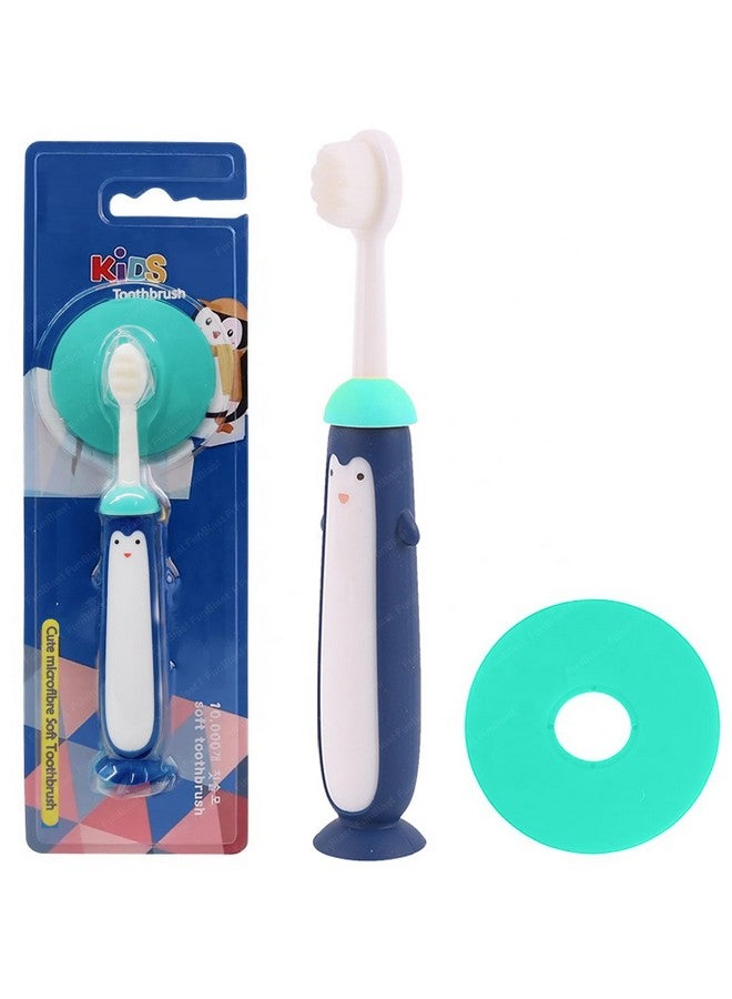 فنبلاست فرشاة أسنان للأطفال من الألياف الدقيقة الناعمة، فرشاة أسنان ذات شعيرات ناعمة للغاية للأطفال من سن 3 إلى 6 سنوات، فرشاة أسنان يدوية للأطفال - متعددة الألوان، قطعة واحدة - Image 1