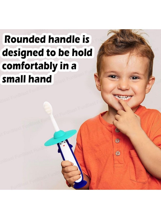 فنبلاست فرشاة أسنان للأطفال من الألياف الدقيقة الناعمة، فرشاة أسنان ذات شعيرات ناعمة للغاية للأطفال من سن 3 إلى 6 سنوات، فرشاة أسنان يدوية للأطفال - متعددة الألوان، قطعة واحدة - Image 2