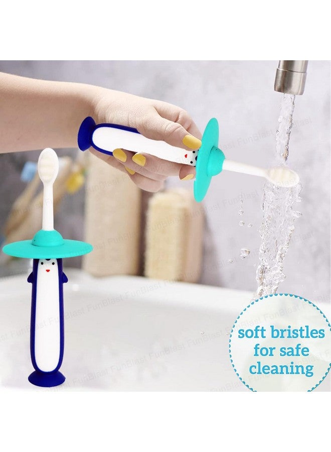 فنبلاست فرشاة أسنان للأطفال من الألياف الدقيقة الناعمة، فرشاة أسنان ذات شعيرات ناعمة للغاية للأطفال من سن 3 إلى 6 سنوات، فرشاة أسنان يدوية للأطفال - متعددة الألوان، قطعة واحدة - Image 3