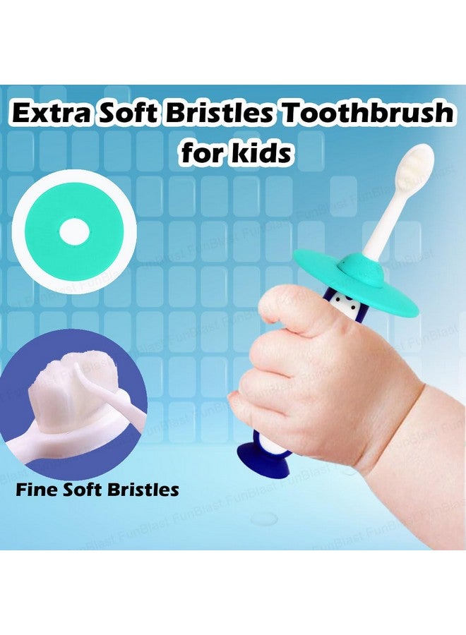 فنبلاست فرشاة أسنان للأطفال من الألياف الدقيقة الناعمة، فرشاة أسنان ذات شعيرات ناعمة للغاية للأطفال من سن 3 إلى 6 سنوات، فرشاة أسنان يدوية للأطفال - متعددة الألوان، قطعة واحدة - Image 4