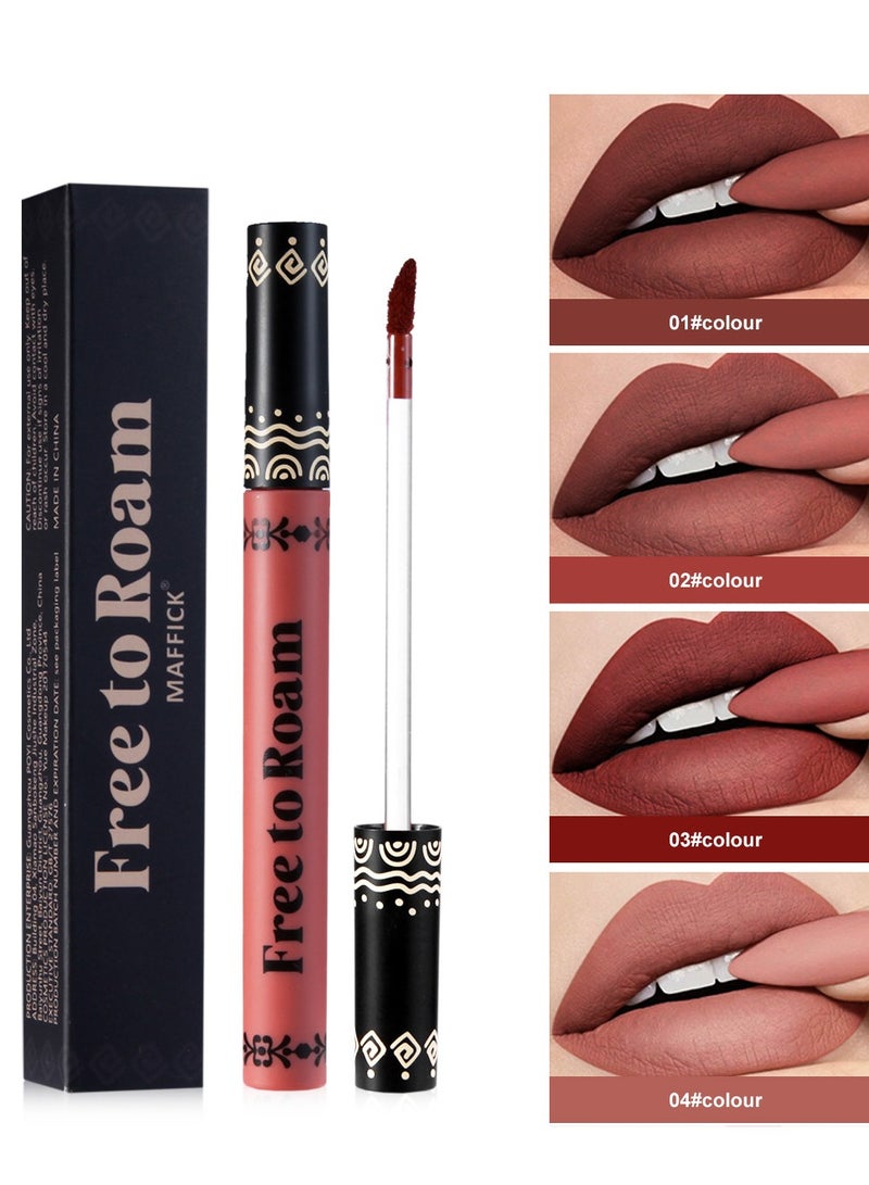 maffick Maffick Lip Glaze Liquid Lipstick: Long-lasting, Non-sticking, Waterproof Lip Gloss Set for Free Romantic Expression  - Image 2