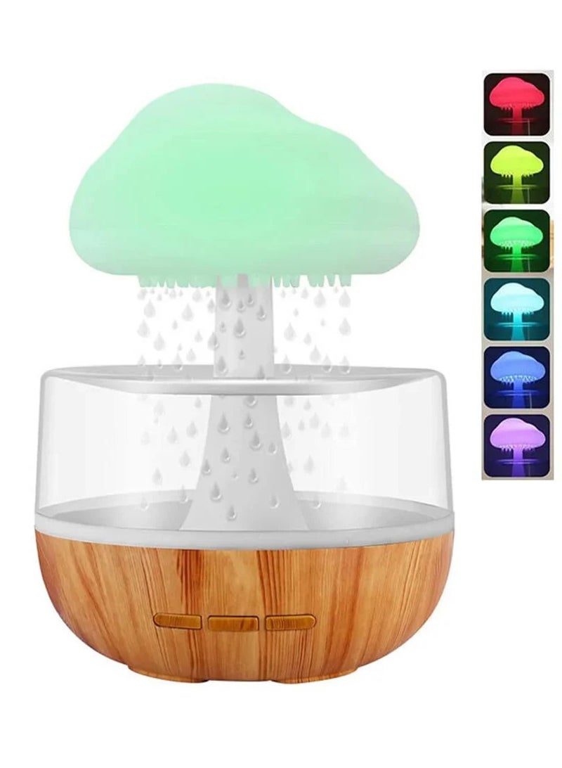 DubaiGallery Rain Cloud Humidifier, Water Drops, Mushroom, 7 Colours, Sound of Water Drops, Essential Oil Diffuser, USB Night Light, Aromatherapy, Rain Cloud Diffuser for a Relaxing Mood - Image 3