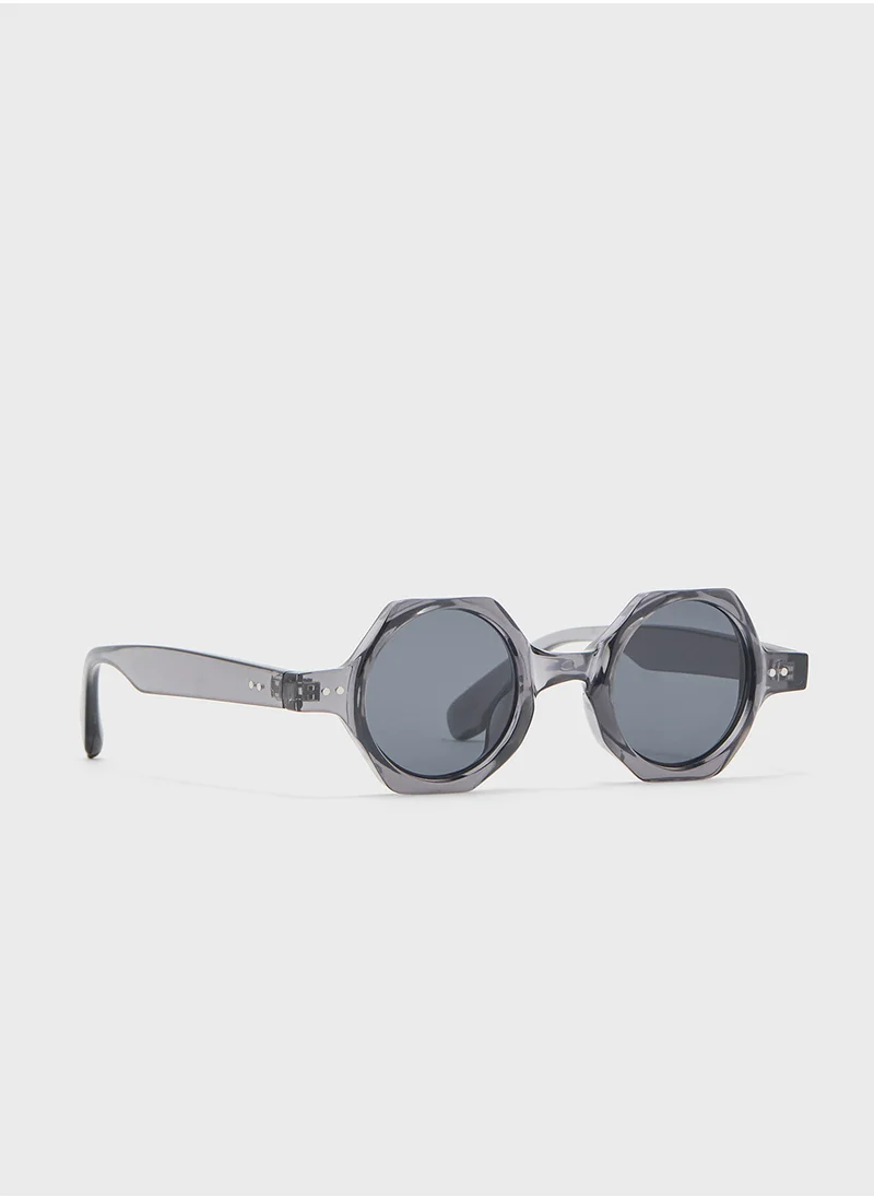 Seventy Five Hexagone Shape Casual Sunglasses