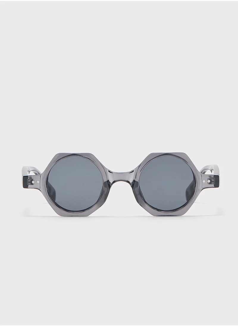 Seventy Five Hexagone Shape Casual Sunglasses