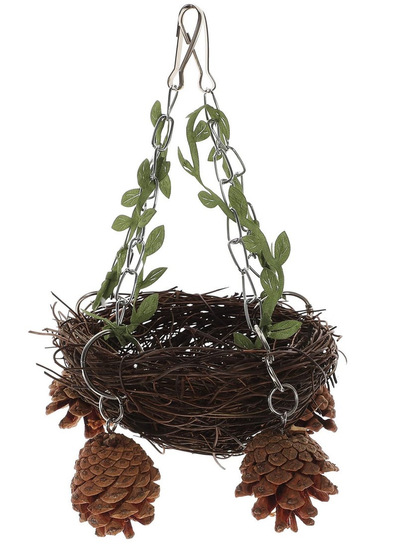 SYOSI Natural Rattan Bird Nest, Large Hanging Bird Nest Made from Tree Vine Rattan - Image 1