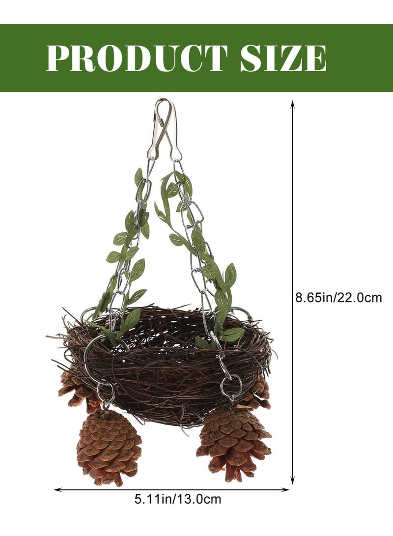 SYOSI Natural Rattan Bird Nest, Large Hanging Bird Nest Made from Tree Vine Rattan - Image 3