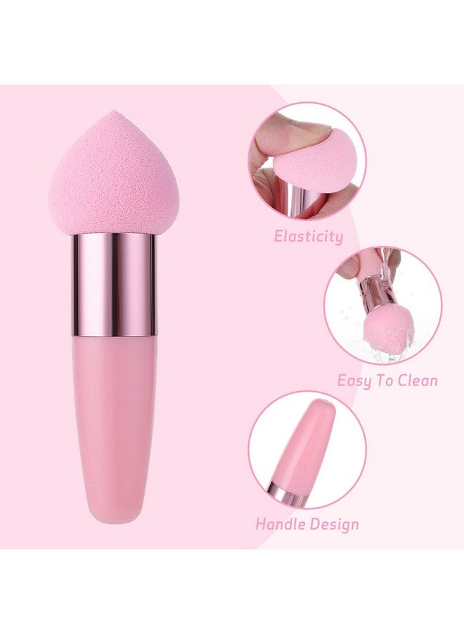 Sibba 3 Pcs Makeup Sponges Foundation Beauty Blender Blending Wet And Dry Make Up Applicator Cosmetic Concealer Face Brush Egg Brushes Covers Eyes Sticks Powder Puff With Handle - Image 5