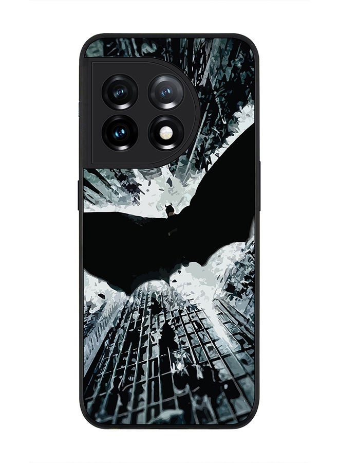 Stylizedd Rugged Black edge case for OnePlus 11R 5G / OnePlus Ace 2 Slim fit Soft Case Flexible Rubber Edges Anti Drop TPU Gel Thin Cover - Falling Bat - Image 1