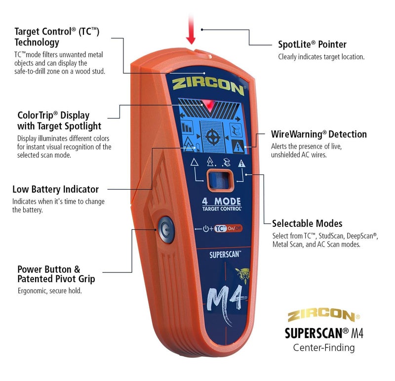 Zircon SuperScan M4 Stud Finder - Image 2