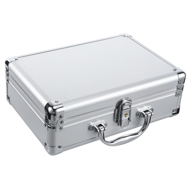 Aluminum Alloy Tool Briefcase Hard Case with Latch for Men Metal Carrying Case - Image 2