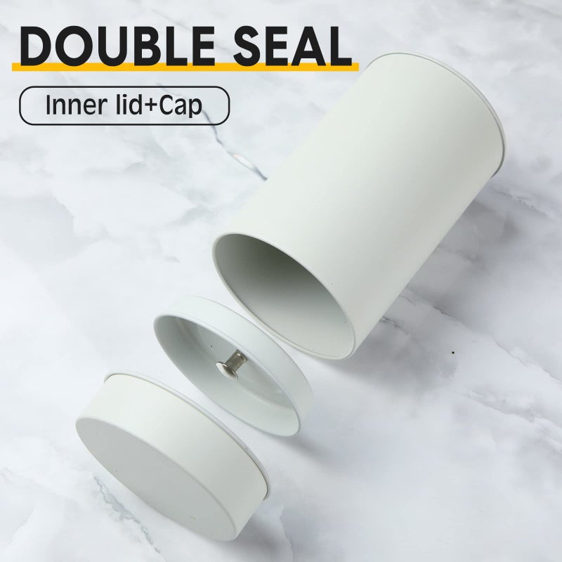 Zopeal 10 Packs Tea Tin Canister Tea Tins for Loose Tea Metal Tea Canister 16 oz Round Tin Can with Lid Canister for Tea Double Seal Tea Canisters Tea Container for Kitchen Storage Tea Coffee Sugar (Beige) - Image 3