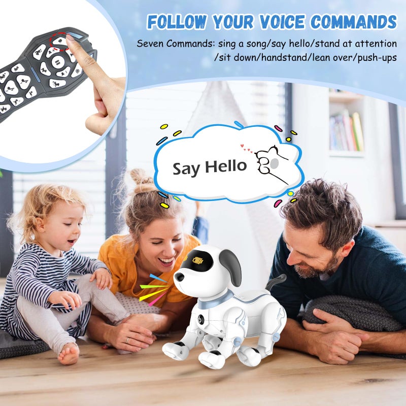 HBUDS Robot Dog Toys for Kids Remote Control Stunt Programmable Robot Puppy Toy Dog Interactive with Commands Sing Dance Bark Walk Electronic Pet Dog for Boys Girls Gifts - Image 3