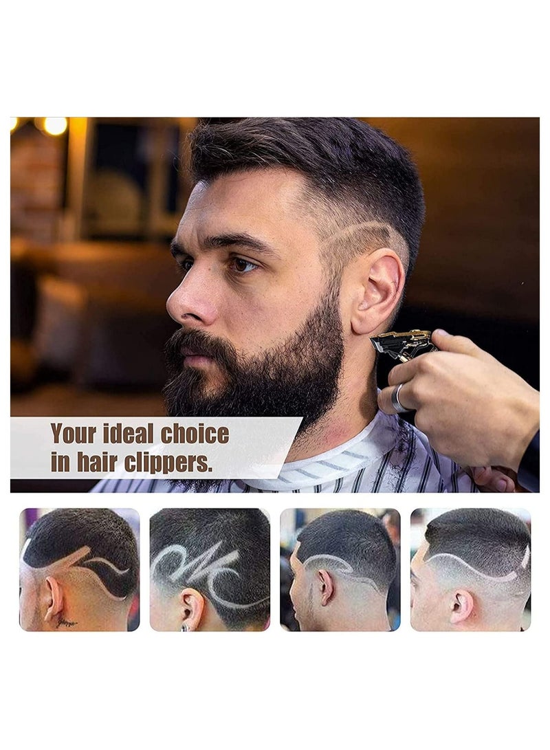 Professional Mens Hair Clippers Zero Gapped Cordless Hair Trimmer Professional Haircut & Grooming Kit for Men Rechargeable LED Display - Image 4