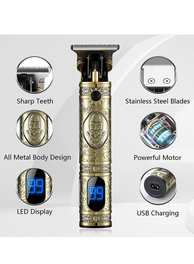 Professional Mens Hair Clippers Zero Gapped Cordless Hair Trimmer Professional Haircut & Grooming Kit for Men Rechargeable LED Display - Image 2