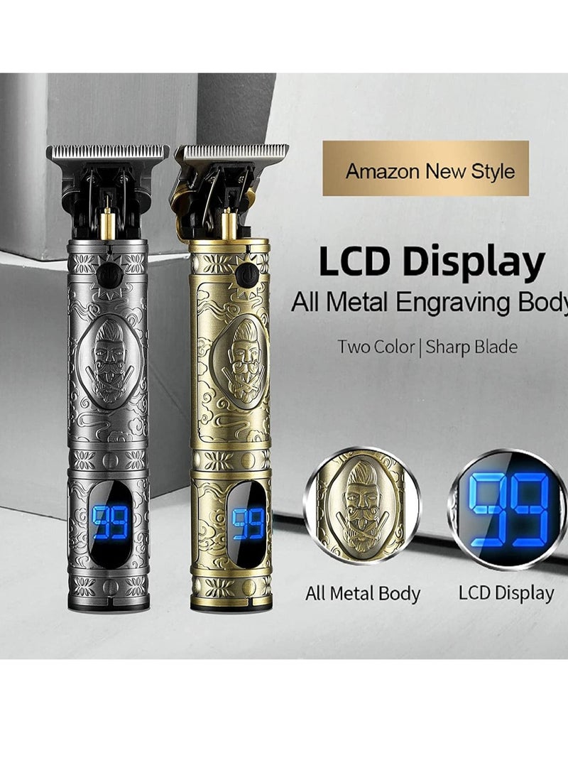 Professional Mens Hair Clippers Zero Gapped Cordless Hair Trimmer Professional Haircut & Grooming Kit for Men Rechargeable LED Display - Image 3