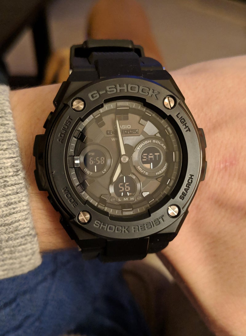 Casio G-Shock Men's Black Dial Resin Band Watch - GST-S300G-1A1DR, Analog-Digital Display, Quartz Movement - Image 2