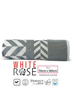 Soft And Absorbent Single Pcs Bath Towel Sparkle Stripe 500GSM Bathroom Towel (70x140cm) Grey - pzsku/Z2795E1B030B1D9FAD1E9Z/45/_/1722936381/8c9da6b2-12ca-4bd9-97bb-84b8167b82be