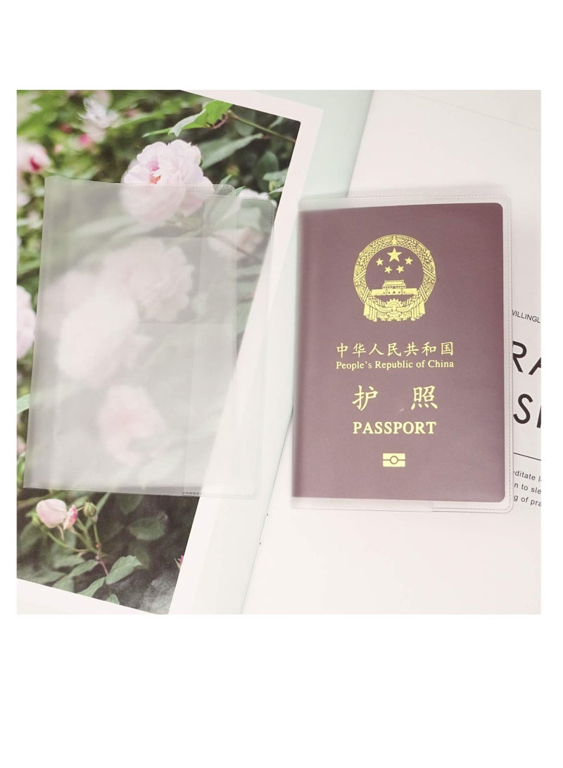 5 Pack, Clear Plastic, Universal Size Passport Holder Cover with Extra Card Slots for CN, US, UK and Other Standard Size Passports - Image 4