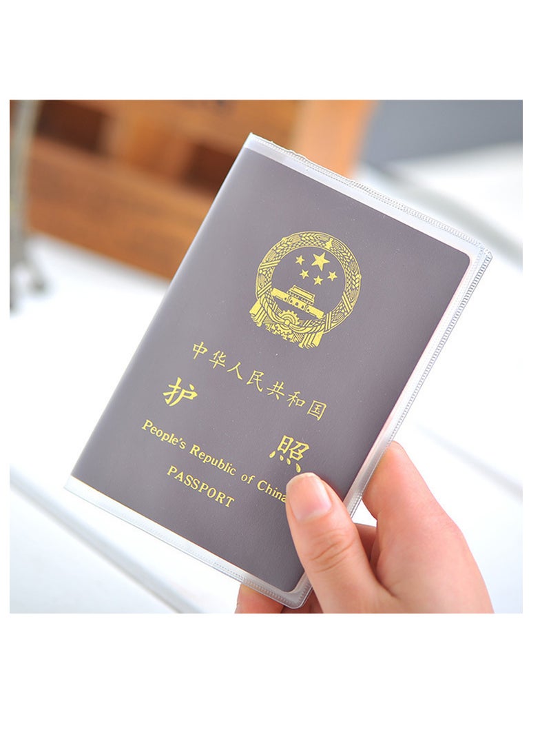 5 Pack, Clear Plastic, Universal Size Passport Holder Cover with Extra Card Slots for CN, US, UK and Other Standard Size Passports - Image 5